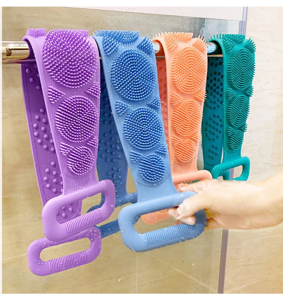 Silicone Gel Scrub Bath Brush Strip Massage Back Rubs Bathing Tape Long Back Rubbing Sided Silicone Scrub Body Skin Bathroom
Silicone Gel Scrub Bath Brush Strip Massage Back Rubs Bathing Tape Long Back Rubbing Sided Silicone Scrub Body Skin Bathroom