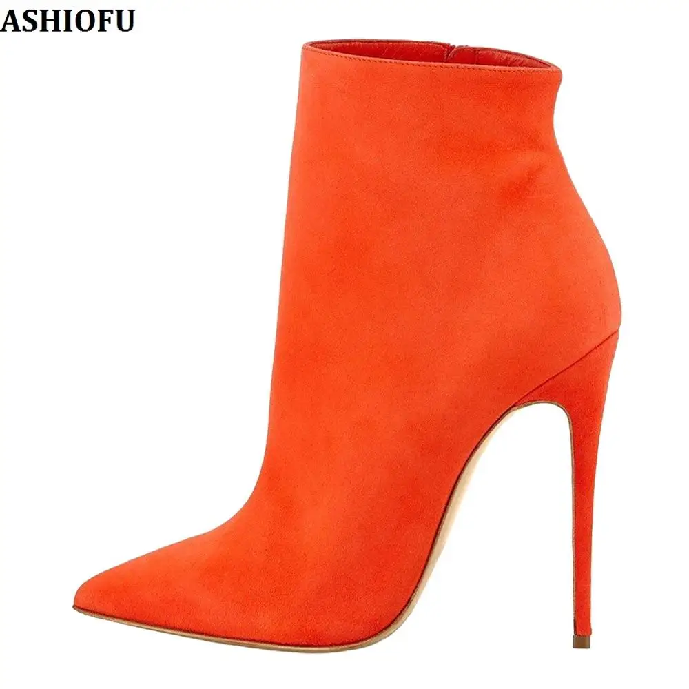 ASHIOFU Handmade Ladies Stiletto Heel Boots Kid-suede Party Prom Dress Ankle Boots Evening Fashion Short Boots Shoes
ASHIOFU Handmade Ladies Stiletto Heel Boots Kid-suede Party Prom Dress Ankle Boots Evening Fashion Short Boots Shoes