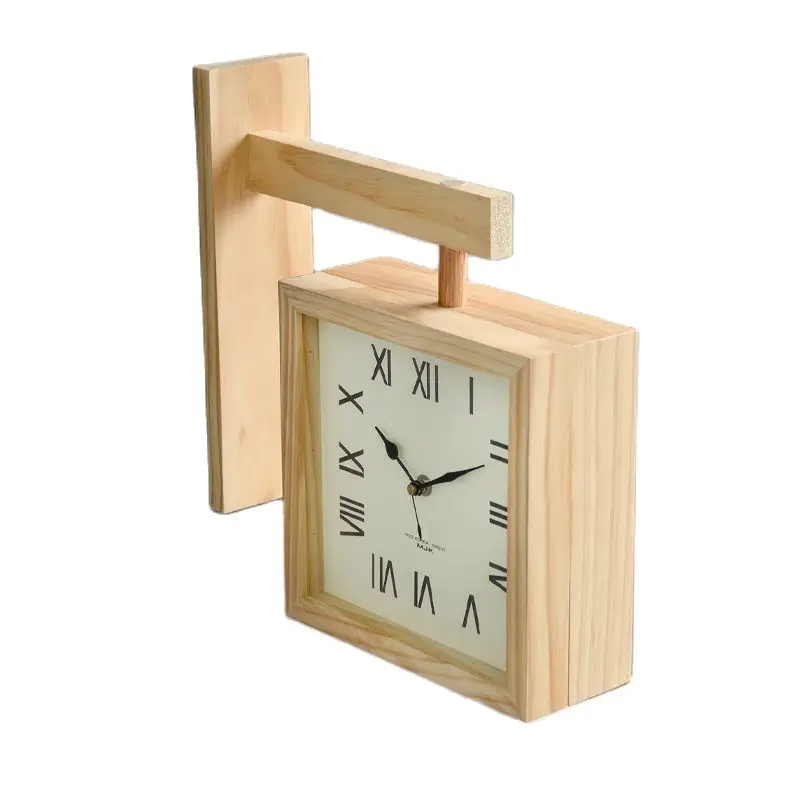 Wooden Wall Clock Modern Design Wood Two-sided Nordic Living Room Decoration Wall Watches Home Decor Mute Creative Clocks Gift
Wooden Wall Clock Modern Design Wood Two-sided Nordic Living Room Decoration Wall Watches Home Decor Mute Creative Clocks Gift