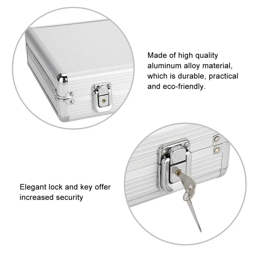 24 Grids Quality Aluminum Alloy Watch Suitcase Display Box with Lock Suitcase Storage Case Portable Travel Organizer Case Silver
24 Grids Quality Aluminum Alloy Watch Suitcase Display Box with Lock Suitcase Storage Case Portable Travel Organizer Case Silver