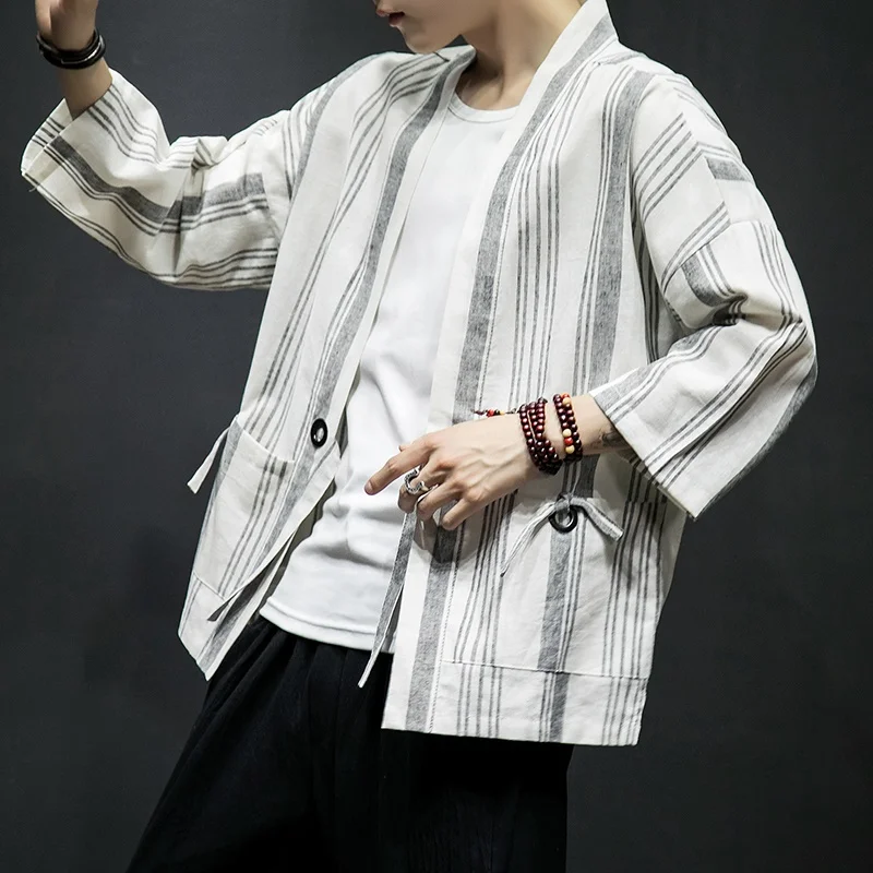 Striped Kimono Cardigan Men Coat Japanese Kimono Men Jacket Streetwear Clothes Mens Kimonos Jacket Men Hip Hop Yukata
Striped Kimono Cardigan Men Coat Japanese Kimono Men Jacket Streetwear Clothes Mens Kimonos Jacket Men Hip Hop Yukata