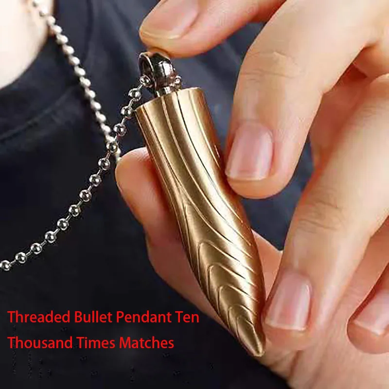 2 gold and silver/Bullet Necklace Ten Thousand Times Match Male Keychain Pendant Kerosene Lighter World War II Retro
2 gold and silver/Bullet Necklace Ten Thousand Times Match Male Keychain Pendant Kerosene Lighter World War II Retro