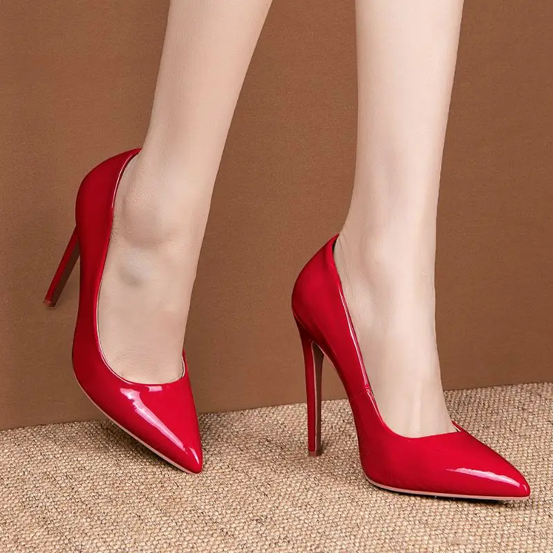 Taoffen Plus Size 33-50 Ladies Pumps Spring Pointed Toe Party Buckle Wedding Shoes Woman High Heel Outdoor Footwear | Обувь