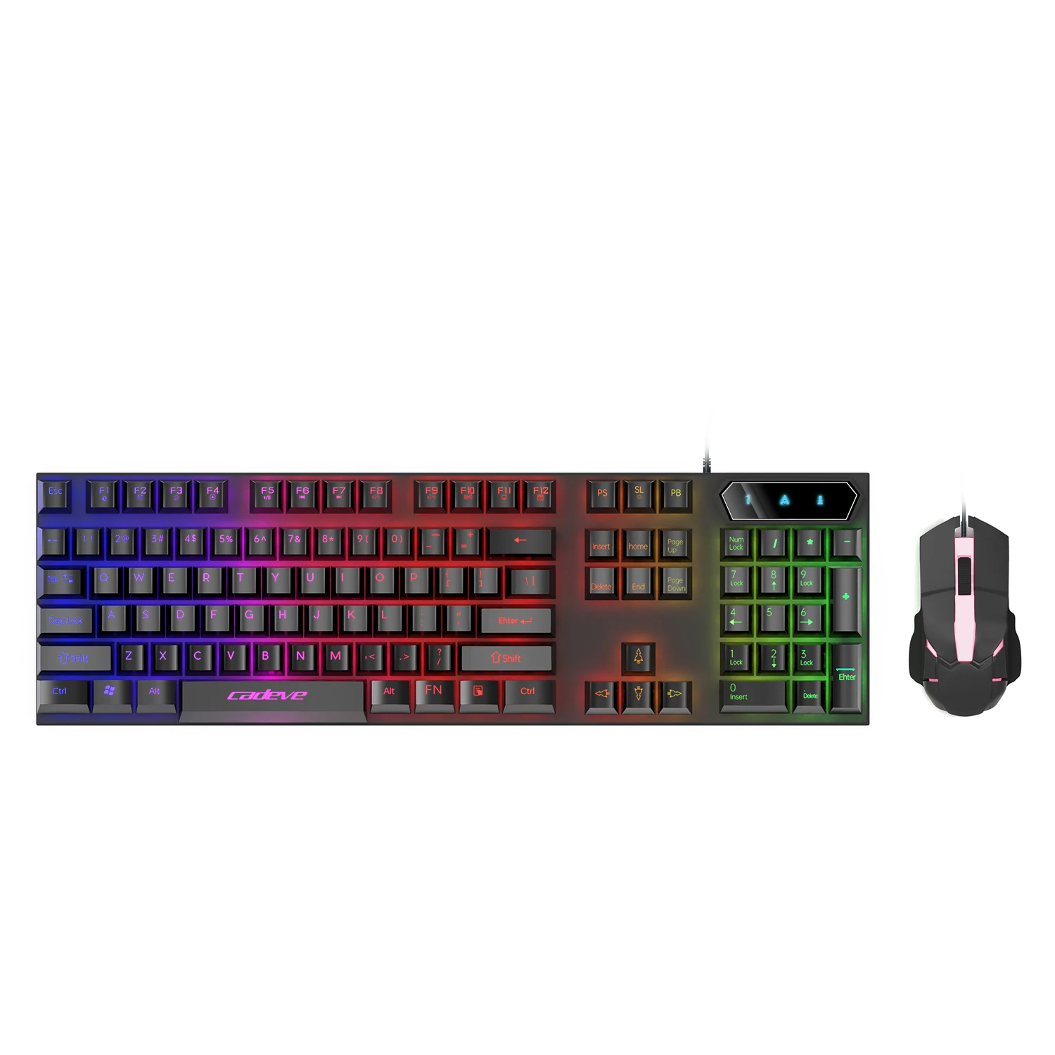 RGB LED Gaming Keyboard and Mouse Set Breathable Light Backlit for PC Computer Desktop
RGB LED Gaming Keyboard and Mouse Set Breathable Light Backlit for PC Computer Desktop