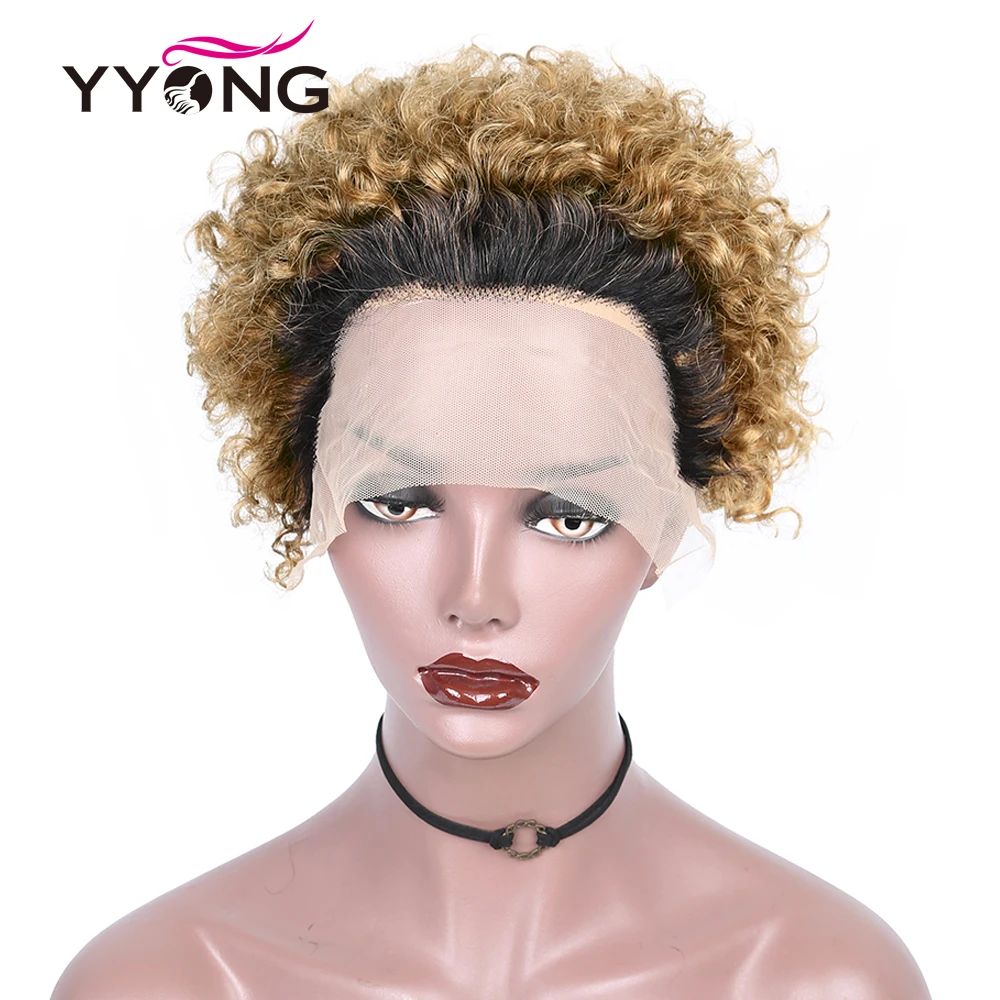 Ombre Blonde Short Pixie Cut Wig Curly Human Hair Wigs Water Wave Transparent 13x1 Cheap Human Hair Front Lace Wigs For Women
Ombre Blonde Short Pixie Cut Wig Curly Human Hair Wigs Water Wave Transparent 13x1 Cheap Human Hair Front Lace Wigs For Women