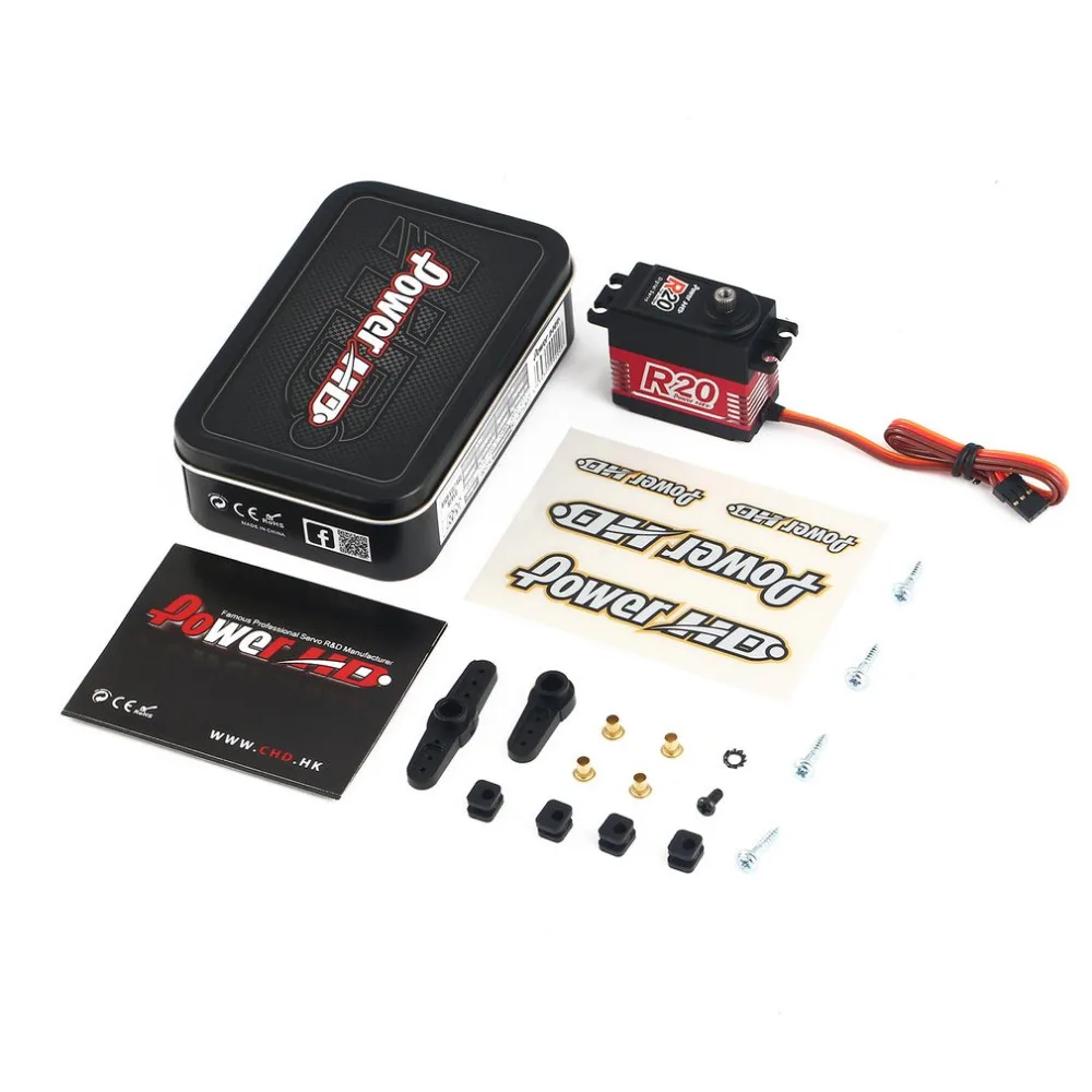POWER HD R20 Alloy Gear Digital Coreless High Voltage Servo with 20kg High Torque for RC Remote Control Car Boat Ship
POWER HD R20 Alloy Gear Digital Coreless High Voltage Servo with 20kg High Torque for RC Remote Control Car Boat Ship