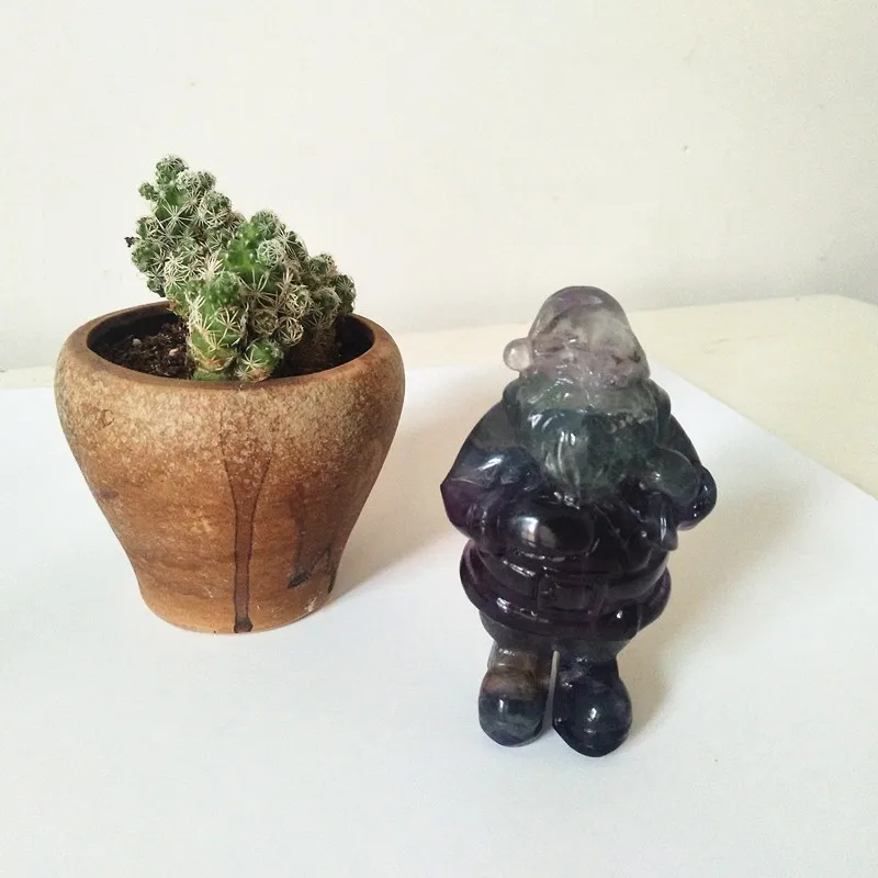 Natural stone fluorite crystals Santa Claus sculpture home decoration accessories Christmas present
Natural stone fluorite crystals Santa Claus sculpture home decoration accessories Christmas present