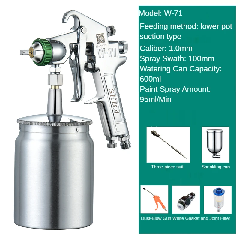 400/600mL W-71 High-performance Car Top Paint Guns Pneumatic Tools Gravity Sprayer Spray Gun 1.0/1.3/1.5/1.8mm Nozzle Airbrush
400/600mL W-71 High-performance Car Top Paint Guns Pneumatic Tools Gravity Sprayer Spray Gun 1.0/1.3/1.5/1.8mm Nozzle Airbrush