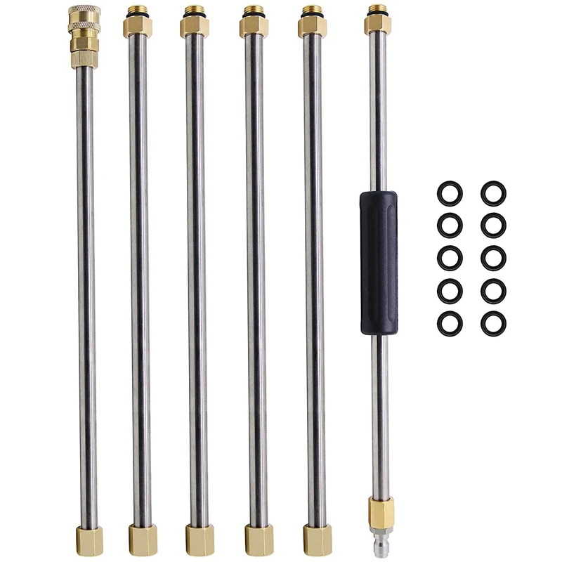 90 Inch Universal Wand Set Car Washing Pressure Washer Wand Extension, Replacement Lance Power Washer Lance 1/4 Inch Thread Quic
90 Inch Universal Wand Set Car Washing Pressure Washer Wand Extension, Replacement Lance Power Washer Lance 1/4 Inch Thread Quic