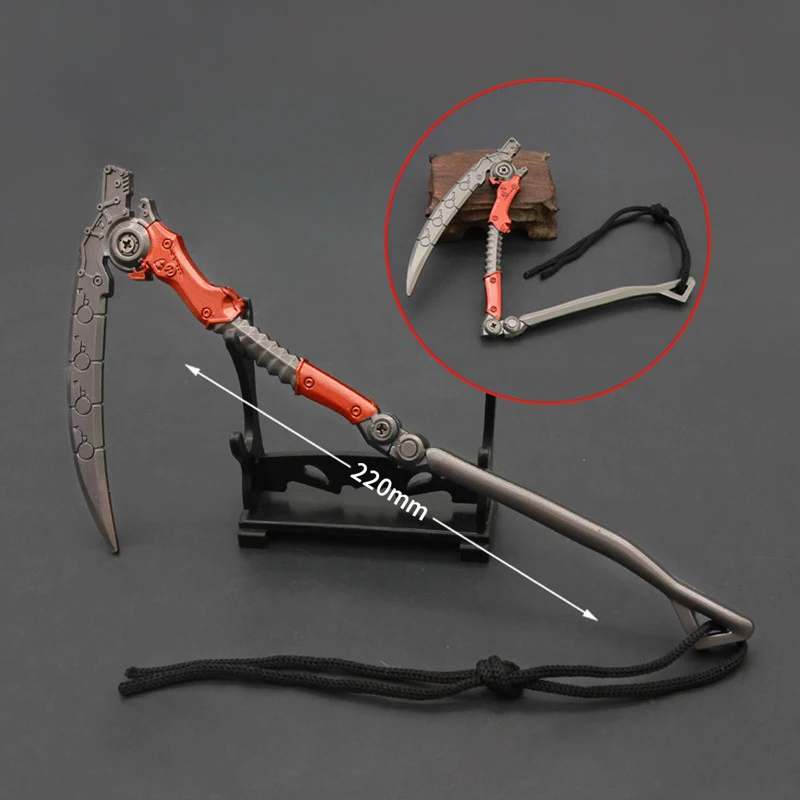 New Game Animation Mini Weapon Death Curve Sickle Model Props Key Chain Collection Souvenirs Children's Toys Christmas Gifts
New Game Animation Mini Weapon Death Curve Sickle Model Props Key Chain Collection Souvenirs Children's Toys Christmas Gifts
