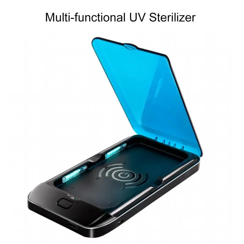 Portable UV Phone Sterilizer Cleaner Case with Wireless Charger & USB Charger
Portable UV Phone Sterilizer Cleaner Case with Wireless Charger & USB Charger
