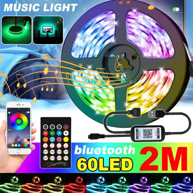 USB WIFI bluetooth LED Strip Light Waterproof RGB Music Lamp With Remote APP Control Flexible Light Tape for Wall Bedroom Car
USB WIFI bluetooth LED Strip Light Waterproof RGB Music Lamp With Remote APP Control Flexible Light Tape for Wall Bedroom Car