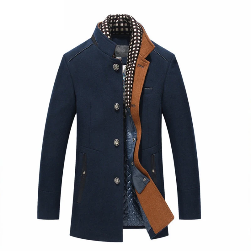 2020 Men's Wool Coat Slim Fit England Style Woolen Coat Men Brand Clothing Fashion Mid-Long Wool Winter Trench Coats & Jackets
2020 Men's Wool Coat Slim Fit England Style Woolen Coat Men Brand Clothing Fashion Mid-Long Wool Winter Trench Coats & Jackets