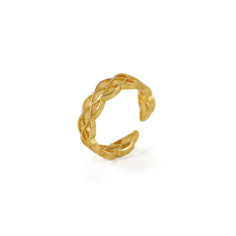 Wide Retro Hollow Mesh Opening Ring Punk Style Multi-layer Geometric Wavy Adjustable Gold Color Ring For Women Jewellery New
Wide Retro Hollow Mesh Opening Ring Punk Style Multi-layer Geometric Wavy Adjustable Gold Color Ring For Women Jewellery New