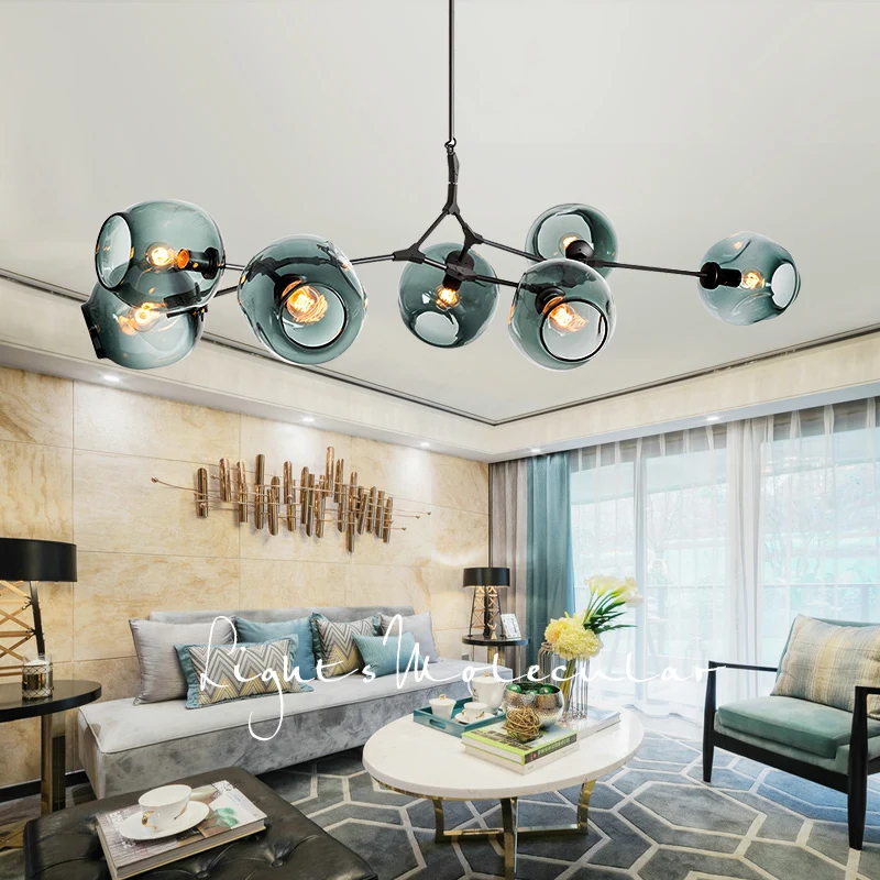 Nordic Modern LED glass Chandelier Industrial Lamp Ceiling Chandelier Lighting for Living Room Bedroom Hanging Light Fixtures
Nordic Modern LED glass Chandelier Industrial Lamp Ceiling Chandelier Lighting for Living Room Bedroom Hanging Light Fixtures