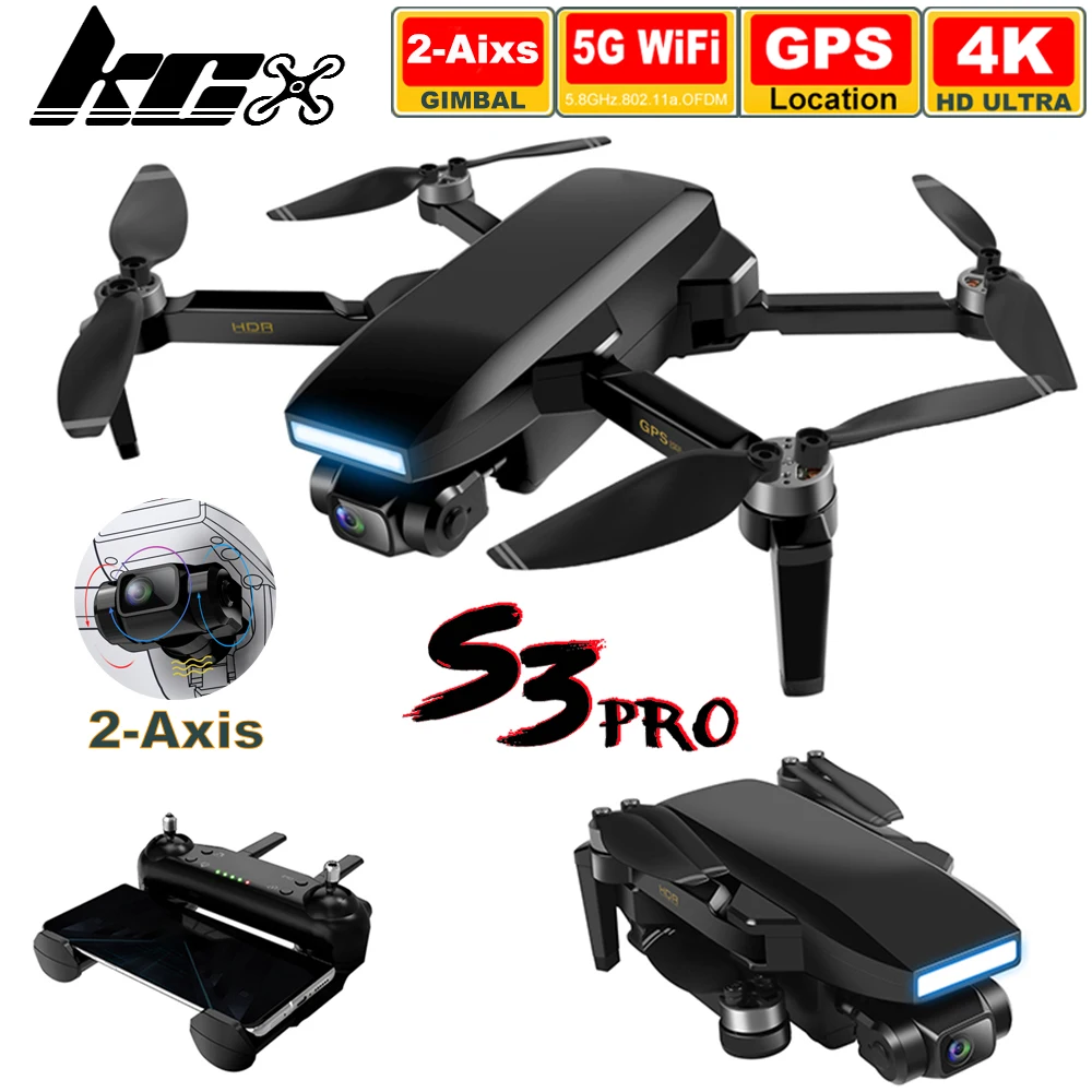 KCX 1 км S3 Pro 2 карданный стабилизатор для Камера дронов 4K GPS Профессиональный
