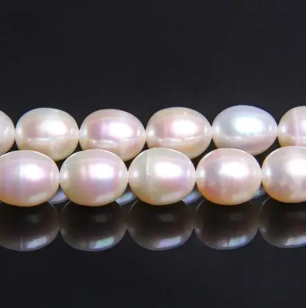 

New Arrival Favorite Pearl Loose Beads 9mm Rice Real Freshwater Pearls For Lady DIY Jewelry Making Necklace Bracelet Earrings
