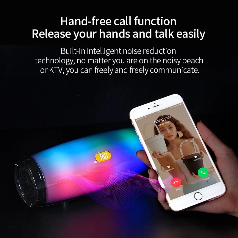 Portable Wireless Bluetooth Speaker, Original Powerful Speaker, Outdoor 3D Bass, HIFI, TF, FM Radio with LED Light
Portable Wireless Bluetooth Speaker, Original Powerful Speaker, Outdoor 3D Bass, HIFI, TF, FM Radio with LED Light
