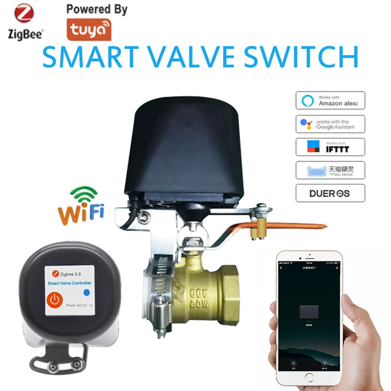 Tuya Wifi Smart Valve Controller For Water Gas Pipeline Auto Shut ON Off Compatible With Alexa Google Assistant SmartLife App
Tuya Wifi Smart Valve Controller For Water Gas Pipeline Auto Shut ON Off Compatible With Alexa Google Assistant SmartLife App