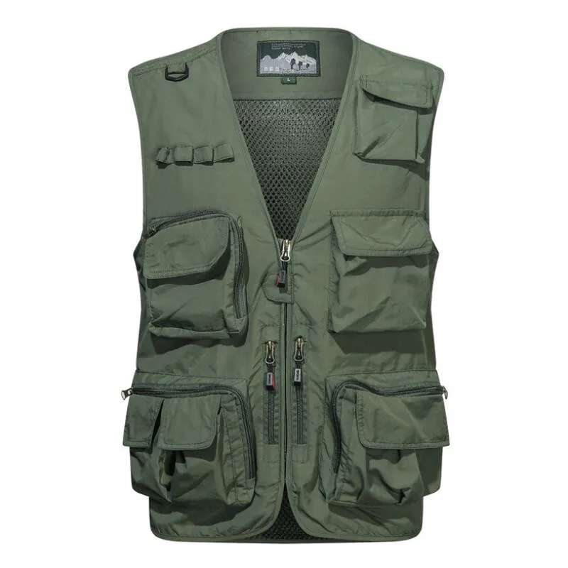 Outdoor Hiking Fishing Vests Multi-pocket Mesh Waistcoat Summer Breathable Sleeveless Male Photography Travel Military Vests
Outdoor Hiking Fishing Vests Multi-pocket Mesh Waistcoat Summer Breathable Sleeveless Male Photography Travel Military Vests