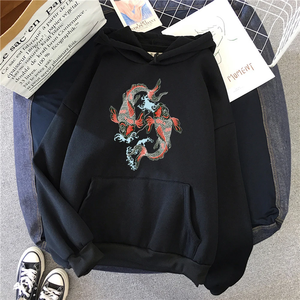 Pullover Double Koi Japanese Printing Warm Man Hooded Sweatshirt Oversize Street Mens Hoodie Famous Brand Casual Men Pullovers
Pullover Double Koi Japanese Printing Warm Man Hooded Sweatshirt Oversize Street Mens Hoodie Famous Brand Casual Men Pullovers