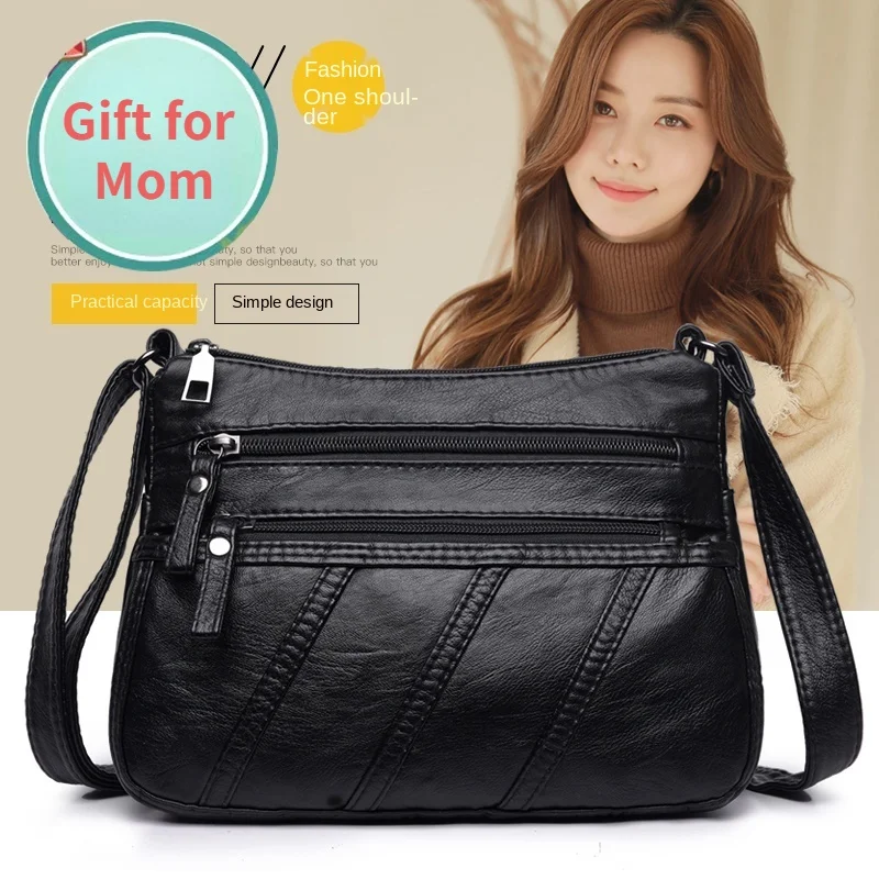 Middle-aged and Elderly Women's Bags 2021 New Large Capacity Black Shoulder Crossbody Bags Ladies Mother Luxury Designer Handbag
Middle-aged and Elderly Women's Bags 2021 New Large Capacity Black Shoulder Crossbody Bags Ladies Mother Luxury Designer Handbag