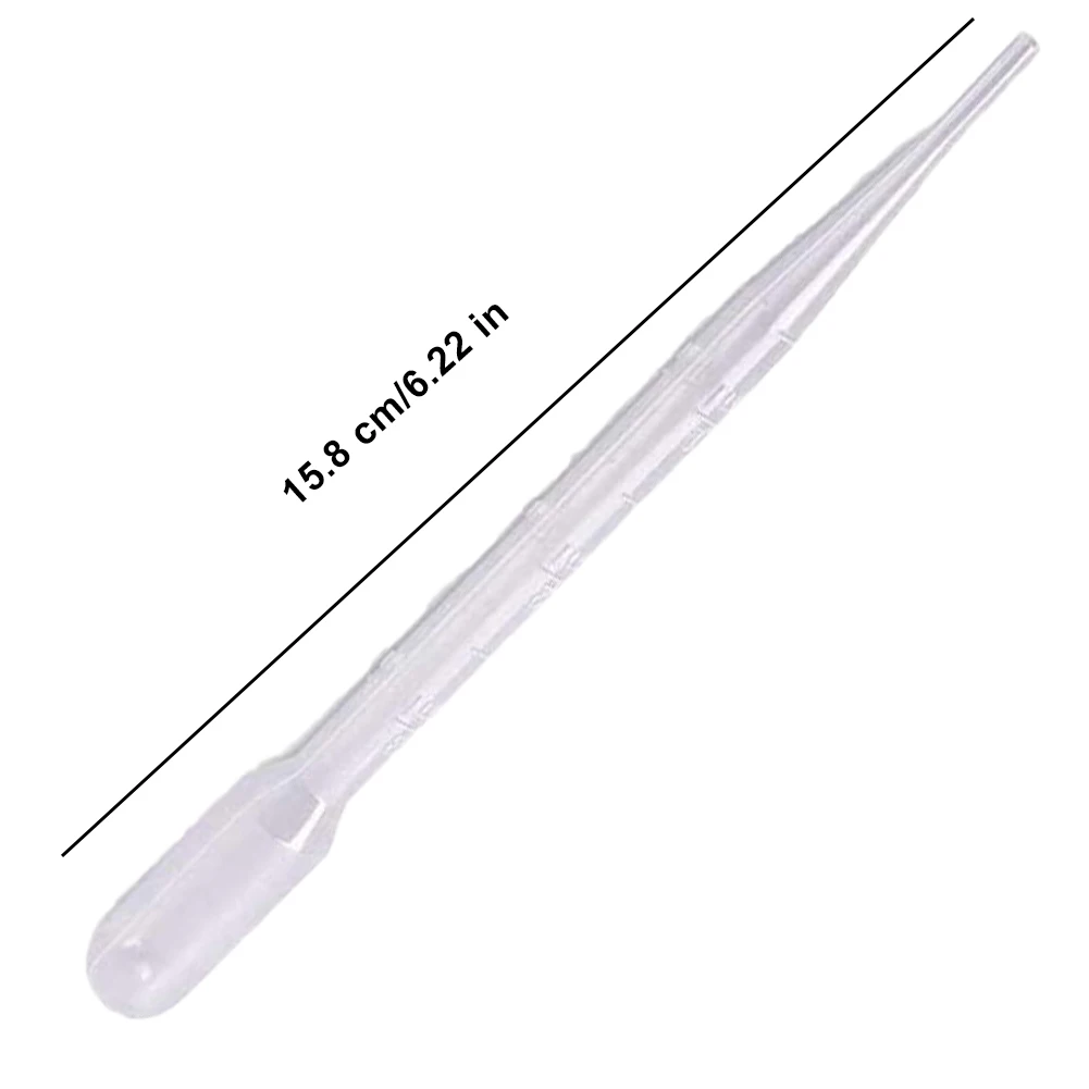 100PCS 3ML Disposable Safe Plastic Eye Dropper Graduated Transfer Pipettes Office Lab Experiment Supplies Educational Supplies
100PCS 3ML Disposable Safe Plastic Eye Dropper Graduated Transfer Pipettes Office Lab Experiment Supplies Educational Supplies