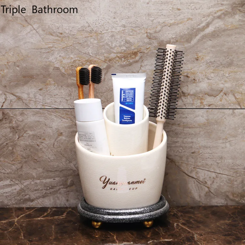 European Toothbrush Holder Shelf Accessories White Ceramics Toothpaste Tooth Brush Holder Washing Tools Bathroom Organizer
European Toothbrush Holder Shelf Accessories White Ceramics Toothpaste Tooth Brush Holder Washing Tools Bathroom Organizer