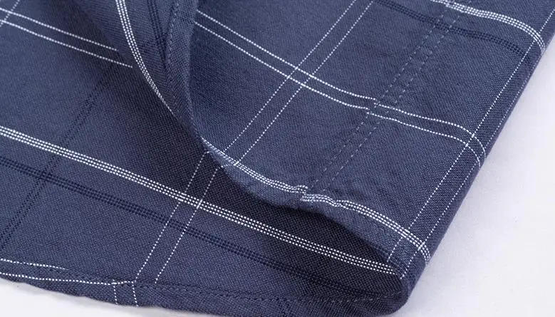 

100% Oxford Cotton Longsleeve Shirt for Men buttons Plaid Shirt Striped pocket Mens Shirts 7XL 8XL Large Sizes Streetwear