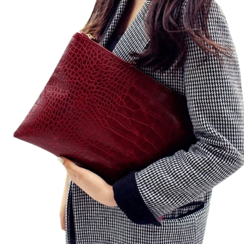 WoMan Elegant Party Clutches Crocodile Grain PU Leather Envelope Clutch Bag Handbag
WoMan Elegant Party Clutches Crocodile Grain PU Leather Envelope Clutch Bag Handbag