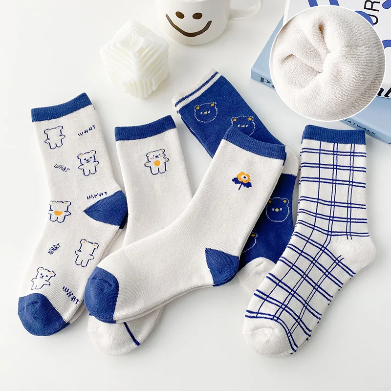 Cartoon Winter Socks Animal Print Bear Lattice Warm Calcetines Mujer Japanese Fashion Cute Kawaii Harajuku Women Cotton Socken
Cartoon Winter Socks Animal Print Bear Lattice Warm Calcetines Mujer Japanese Fashion Cute Kawaii Harajuku Women Cotton Socken