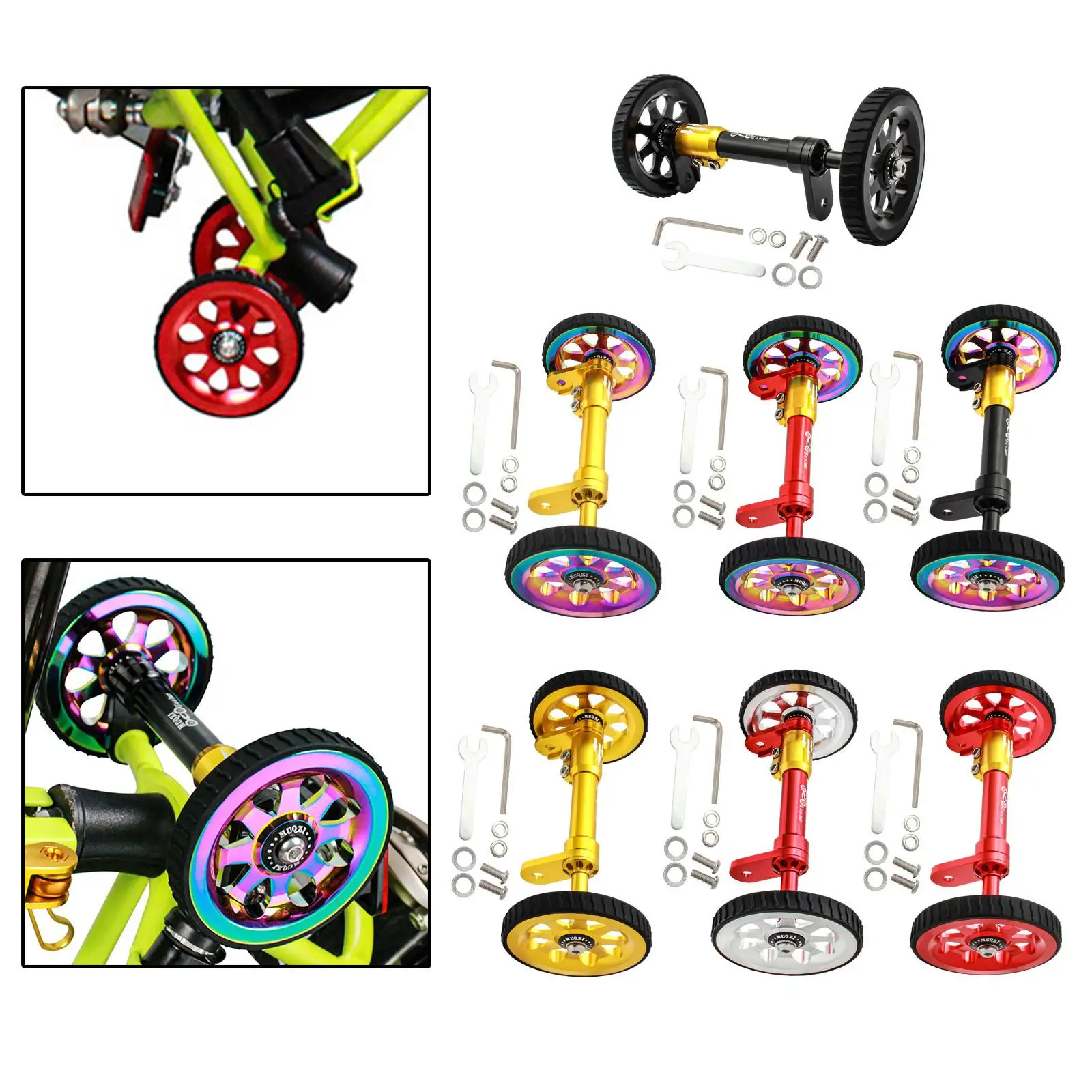 Folding Bike Easy Wheel Extension Rod Set for , Durable Outdoor Sports Telescopic Rod Aluminum Alloy Easy Wheel Set
Folding Bike Easy Wheel Extension Rod Set for , Durable Outdoor Sports Telescopic Rod Aluminum Alloy Easy Wheel Set