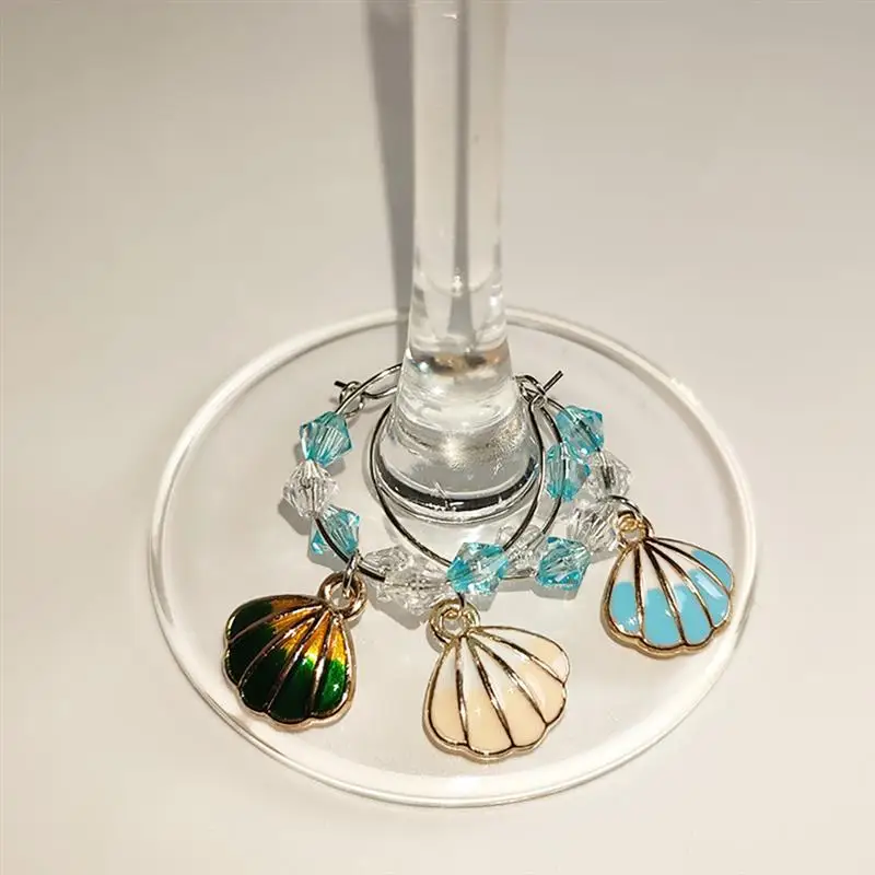 6Pcs Wine Glass Cup Rings Ocean Style Wine Bottles Markers Party Glass Pendant Shell Charm Glass Cup Ring Decorations
6Pcs Wine Glass Cup Rings Ocean Style Wine Bottles Markers Party Glass Pendant Shell Charm Glass Cup Ring Decorations