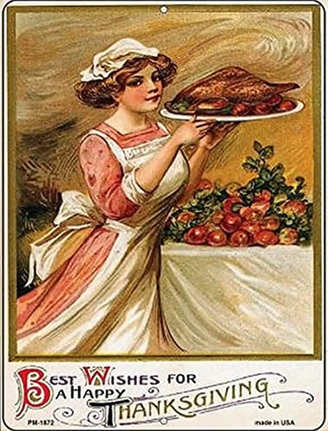 The Fashionable Chic Interesting Metal Tin Sign Best Wishes for Thanksgiving Art Decoration for Outdoor Walls of Home Bar Cafe
The Fashionable Chic Interesting Metal Tin Sign Best Wishes for Thanksgiving Art Decoration for Outdoor Walls of Home Bar Cafe