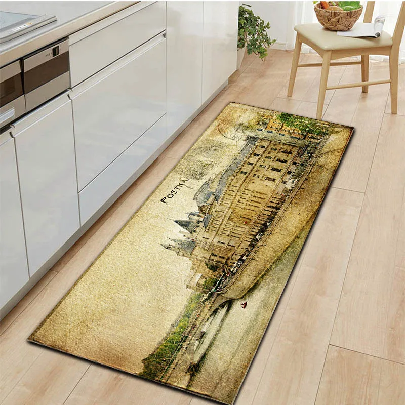 Retro Building Pattern Home Kitchen Carpet Washable Doormat Soft Flannel Decoration Hallway Living Room Rug Non-Slip Bath Mat
Retro Building Pattern Home Kitchen Carpet Washable Doormat Soft Flannel Decoration Hallway Living Room Rug Non-Slip Bath Mat