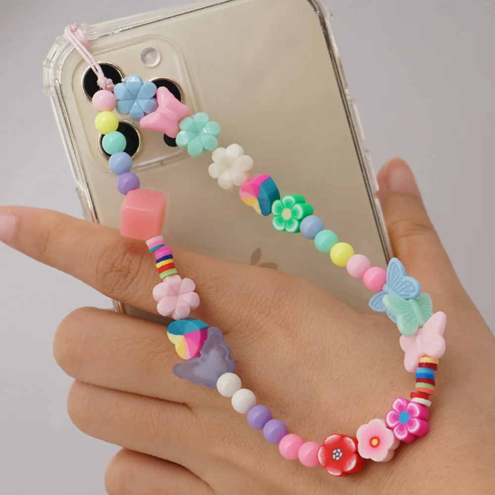 Fine Lady Round Beads Mobile Phone lanyard Soft Ceramic Clay Polymer Plastic Women Flower Butterfly Beads Phone Chain
Fine Lady Round Beads Mobile Phone lanyard Soft Ceramic Clay Polymer Plastic Women Flower Butterfly Beads Phone Chain