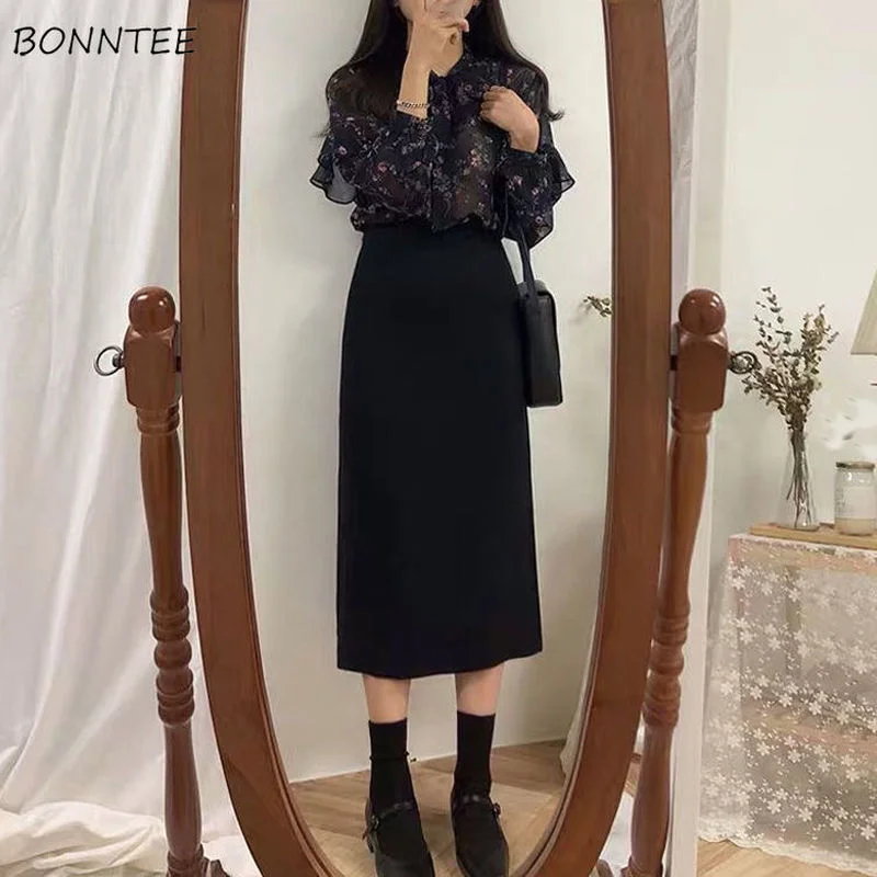 Skirts Women Vintage All-match A-line Mid-calf Empire Split New Summer Harajuku Temperament College Mujer Fashion Lined Elegant
Skirts Women Vintage All-match A-line Mid-calf Empire Split New Summer Harajuku Temperament College Mujer Fashion Lined Elegant