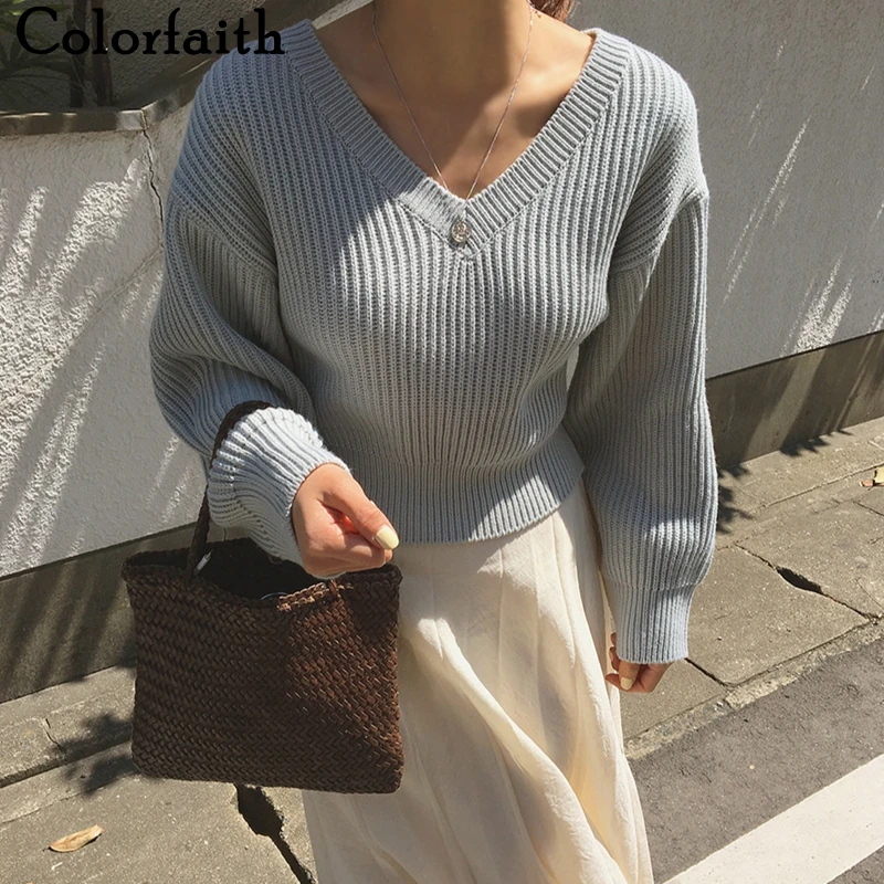 Женские свитера Colorfaith, Элегантные корейские винтажные вязаные Джемперы на шнуровке с v-образным вырезом, Осень-зима 2020, SW19133
Женские свитера Colorfaith, Элегантные корейские винтажные вязаные Джемперы на шнуровке с v-образным вырезом, Осень-зима 2020, SW19133