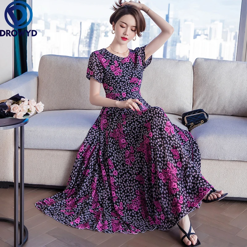 2021 Vintage Elegant Women's Party 3XL Chiffon Plus Size Short Sleeve Female Slim Casual Long Summer Print Vestidos Dress Robe
2021 Vintage Elegant Women's Party 3XL Chiffon Plus Size Short Sleeve Female Slim Casual Long Summer Print Vestidos Dress Robe