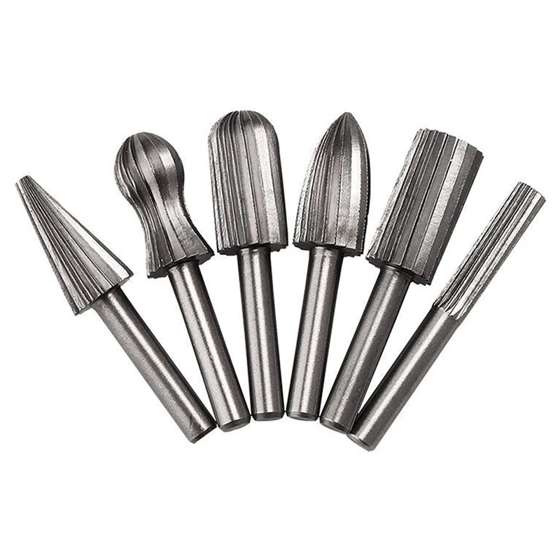 Carbide Rotary Burr Set 6PCS,High Speed Grinding Carving Knife For Woodworking, Engraving, Metal Carving, Drilling
Carbide Rotary Burr Set 6PCS,High Speed Grinding Carving Knife For Woodworking, Engraving, Metal Carving, Drilling