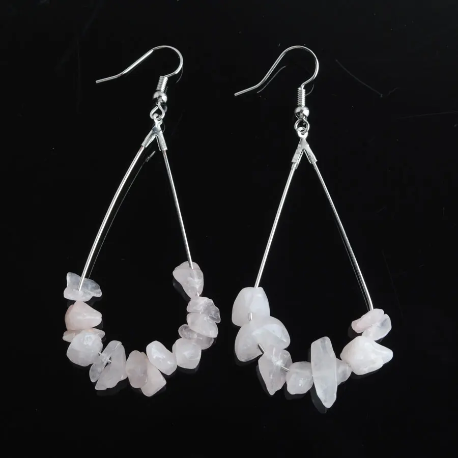 WOJIAER Women Jewelry Water Drop Earrings Natural Pink Rose Quartz Chip Stone Silver-color Beauty Simple Dangle Earrings PW9080
WOJIAER Women Jewelry Water Drop Earrings Natural Pink Rose Quartz Chip Stone Silver-color Beauty Simple Dangle Earrings PW9080