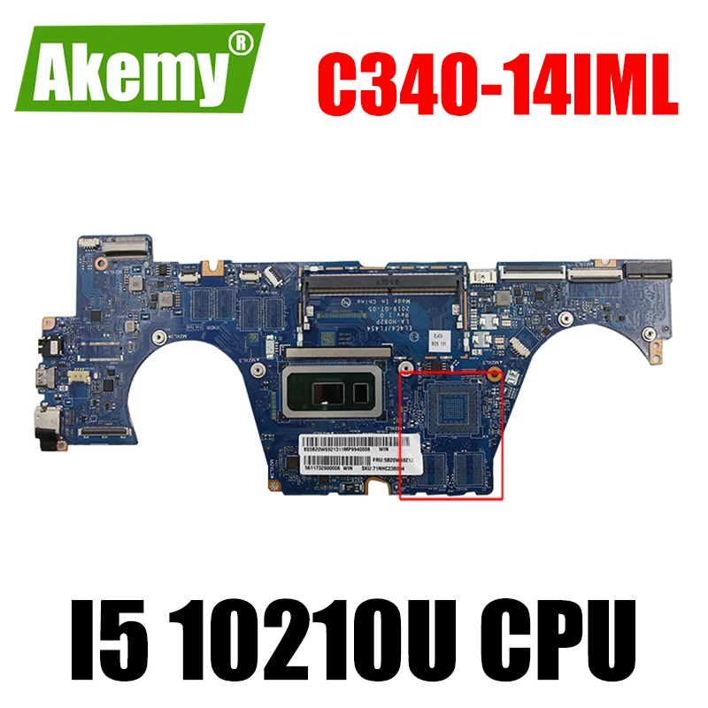 Для Lenovo C340-14IML FLEX-14IML Материнская плата ноутбука LA-H082P с процессор i5 10210U Испытано 100% работает FRU 5B20W69213 5B20W69203
Для Lenovo C340-14IML FLEX-14IML Материнская плата ноутбука LA-H082P с процессор i5 10210U Испытано 100% работает FRU 5B20W69213 5B20W69203