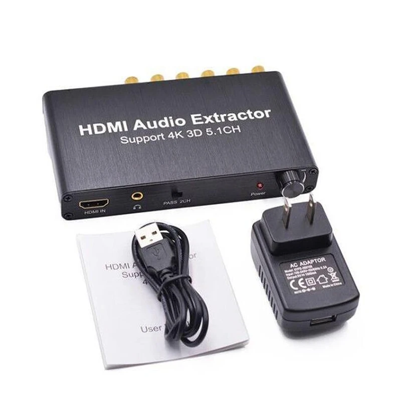 5.1CH HDMI o Extractor Decode Coaxial to RCA AC3/DST to 5.1 Amplifier Analog Converter Support 4K 3D for DVD-US Plug
5.1CH HDMI o Extractor Decode Coaxial to RCA AC3/DST to 5.1 Amplifier Analog Converter Support 4K 3D for DVD-US Plug