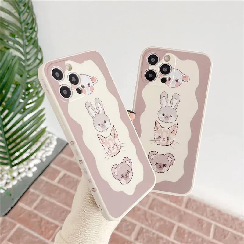 Cartoon animal Bear Rabbit Phone Case For iPhone 11 Pro 12 Pro 6 6s 7 8 Plus 12mini X XS Max XR Side print Soft TPU Cover
Cartoon animal Bear Rabbit Phone Case For iPhone 11 Pro 12 Pro 6 6s 7 8 Plus 12mini X XS Max XR Side print Soft TPU Cover