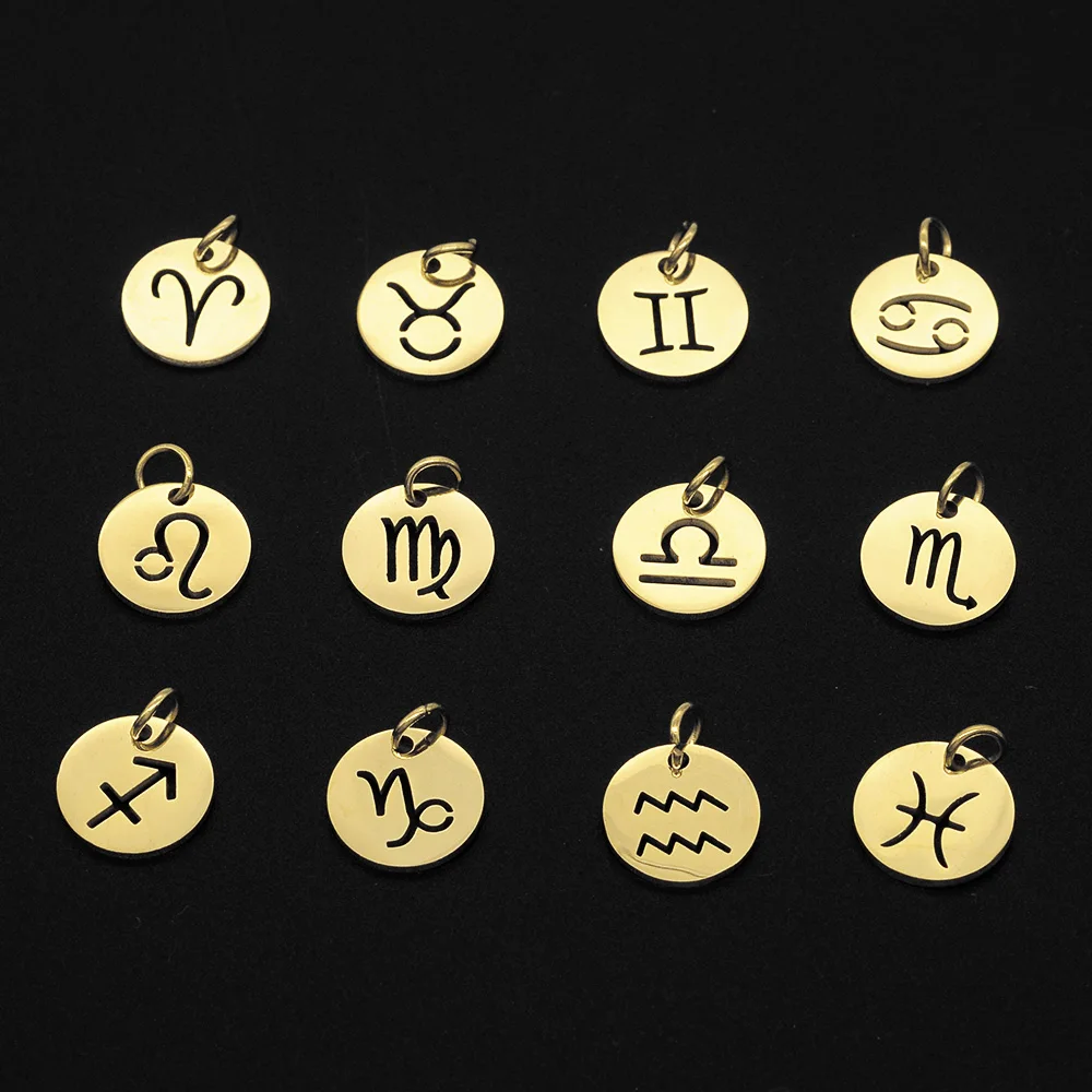 12pcs/set Zodiac Sign Stainless Steel Horoscope DIY Jewelry Charms Connector Wholesale Never Fade Top Quality
12pcs/set Zodiac Sign Stainless Steel Horoscope DIY Jewelry Charms Connector Wholesale Never Fade Top Quality
