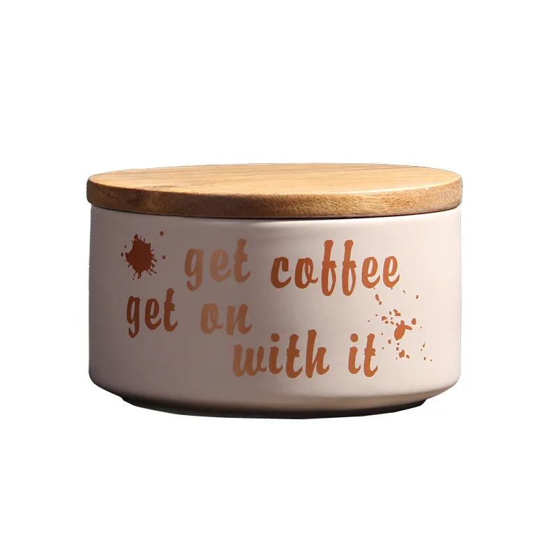Nordic creative home ceramic sealed cans coffee tea storage with lid storage tank ornaments
Nordic creative home ceramic sealed cans coffee tea storage with lid storage tank ornaments