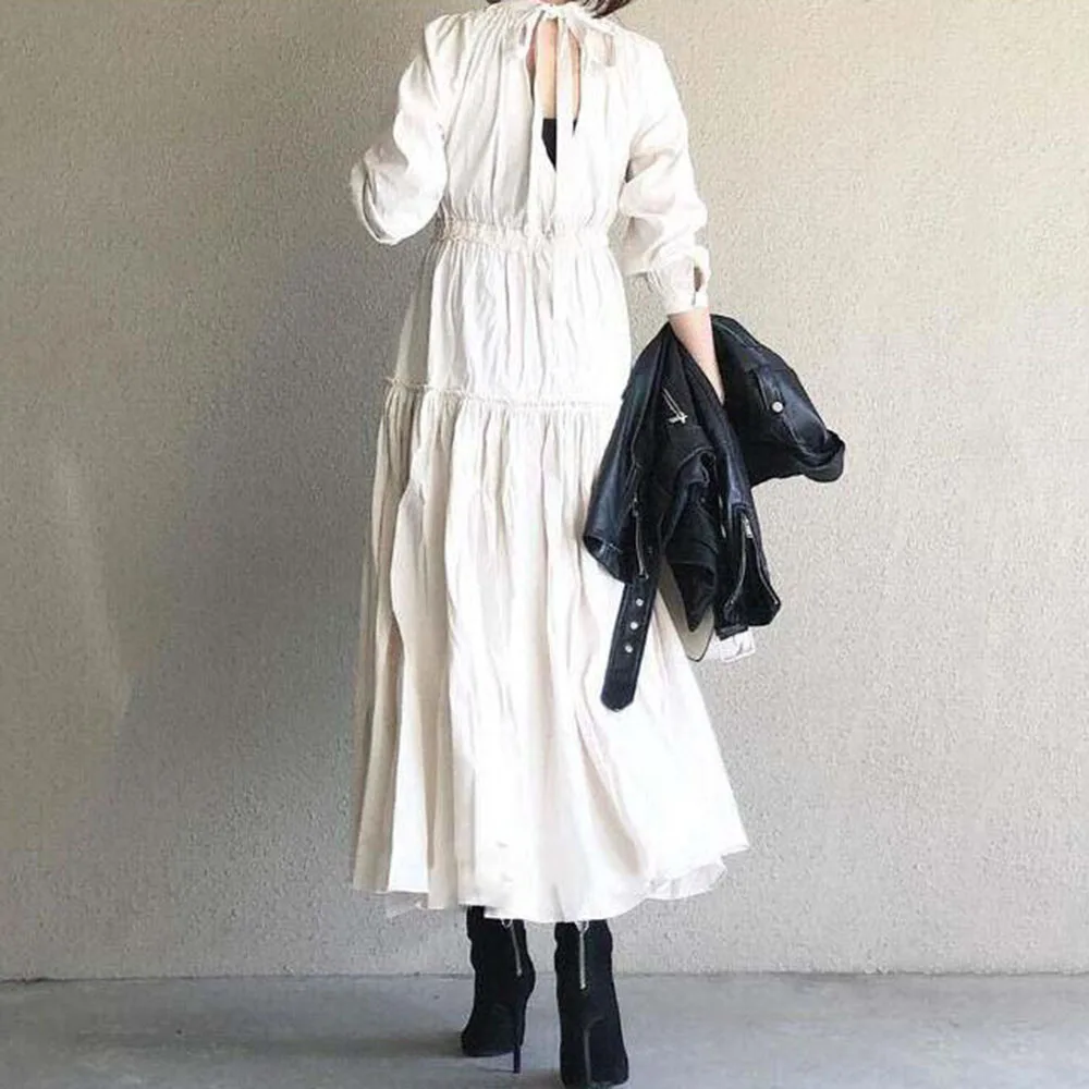Dress 2021 Women New Style Japanese Korean Commuter High Waist Solid Color Dress White Slim Casual Simple Spring Summer
Dress 2021 Women New Style Japanese Korean Commuter High Waist Solid Color Dress White Slim Casual Simple Spring Summer