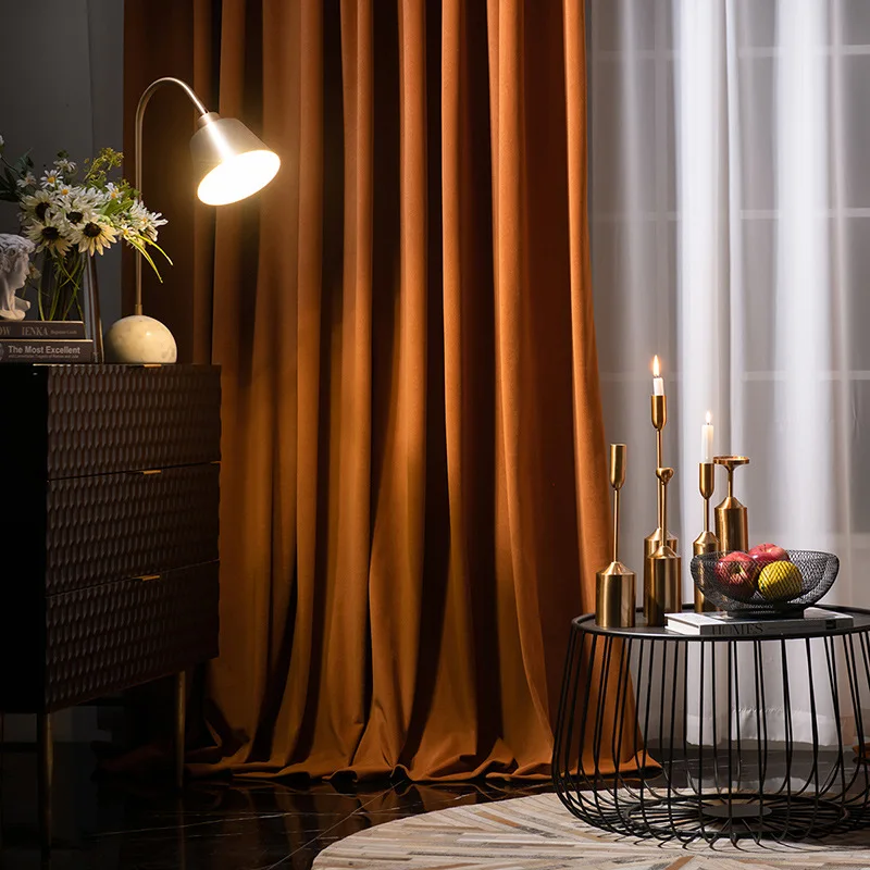 Modern Plain Blackout Curtains for Living Room Luxury Retro Style Solid Thick Drapes for Bedroom Panel Window Treatments Blinds
Modern Plain Blackout Curtains for Living Room Luxury Retro Style Solid Thick Drapes for Bedroom Panel Window Treatments Blinds