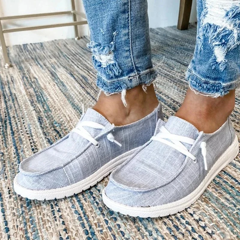 Women Casual Shoes flats Lace Up Canvas Loafers Summer flats Soft Breathable Shoes Student Girl Ladies Sneakers Plus Size shoes
Women Casual Shoes flats Lace Up Canvas Loafers Summer flats Soft Breathable Shoes Student Girl Ladies Sneakers Plus Size shoes