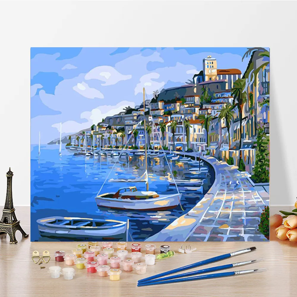 DIY Oil Painting By Numbers City Landscape On Canvas HandPaint Acrylic Paint Kit Scenery Wall Art Picture Home Decor Unique Gift
DIY Oil Painting By Numbers City Landscape On Canvas HandPaint Acrylic Paint Kit Scenery Wall Art Picture Home Decor Unique Gift